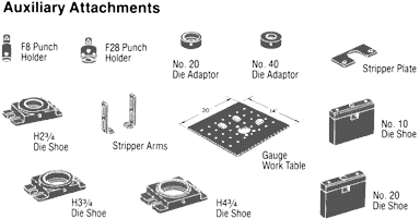 Roper Whitney 134 Punching machine , seperate auxiliary attachments can be purchased for your punching sheet metal needs