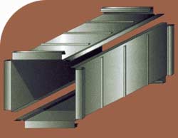 Iowa Precision Duct Picture of TDC flanges and pittsburgh seam