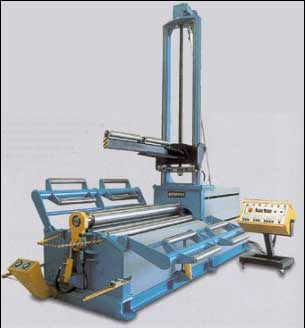 Model AHS 4 Roll Bending Machine with side and center supports | akyapak roll bending machines 