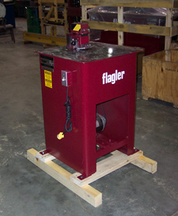 Flagler 20 gauge button punch flanger machine 