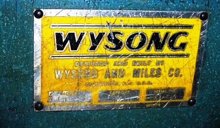 used wysong hydraulic shear 