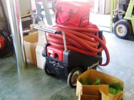 used silver package roto brush duct cleaning machine