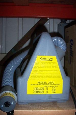 used rotobrush model 2600-08 flex-a-lite fogger for cold fog applications